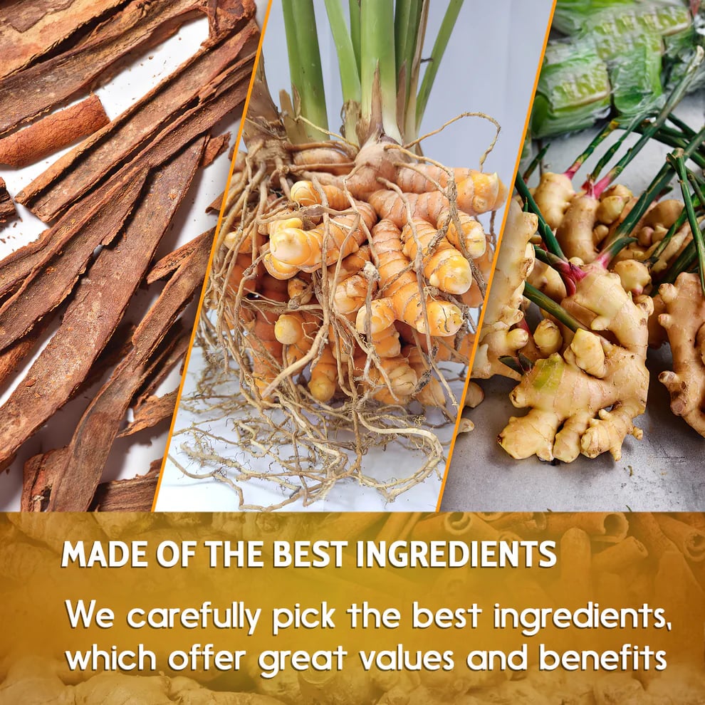 ♨️💯100% Natural Turmeric Ginger Cinnamon Tea