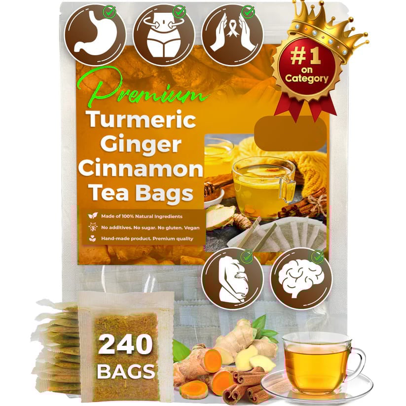 ♨️💯100% Natural Turmeric Ginger Cinnamon Tea