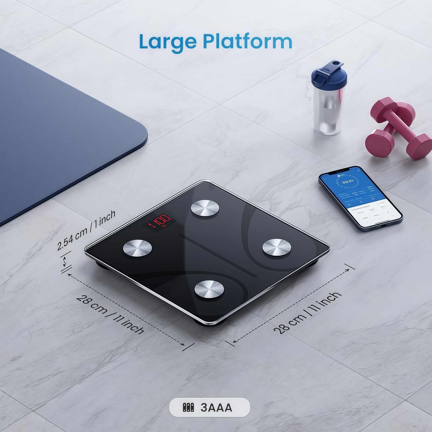 ✨LAST DAY SALE 50% OFF✨Smart Scale with  Bluetooth Weighting Scale Body Fat Monitor and BMI Calculation