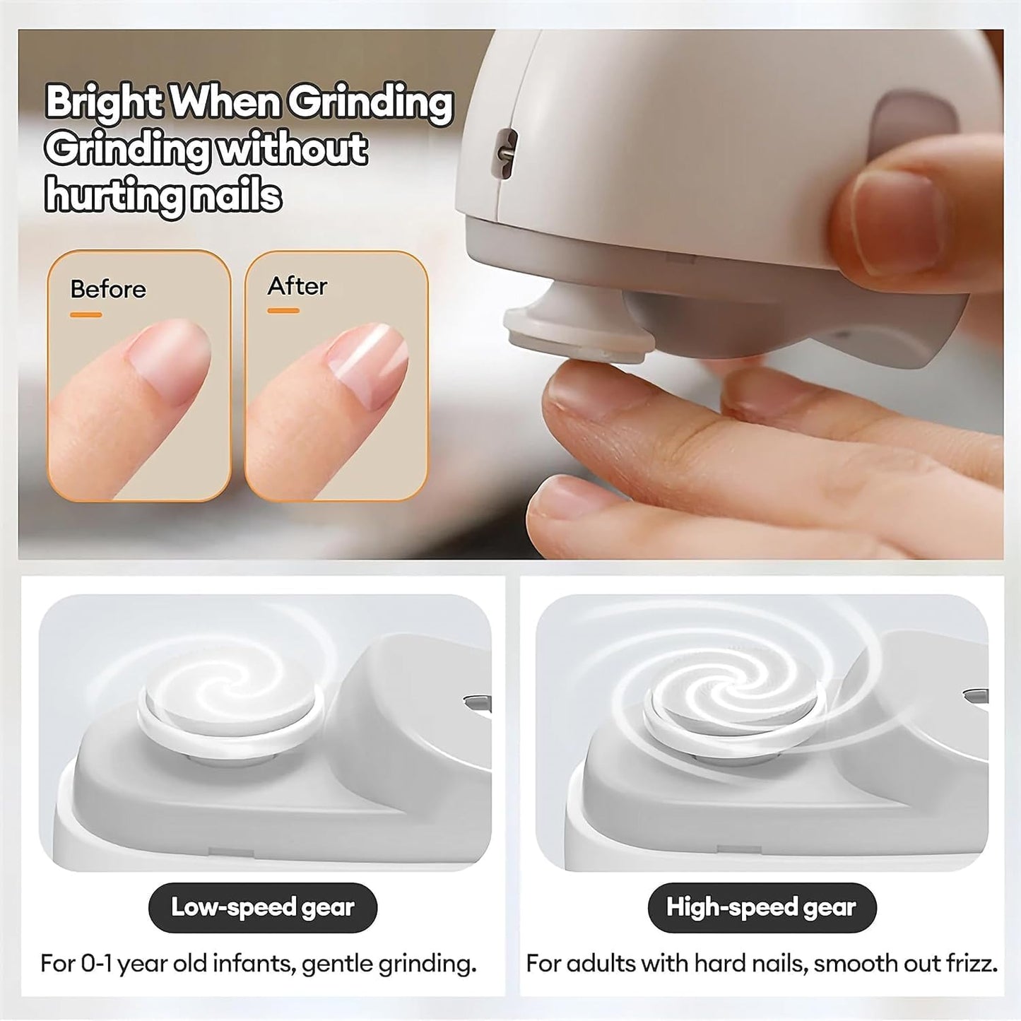 🎁 Hot Sale 50%OFF🔥2 in 1 Automatic Electric Nail Clipper with Polishing