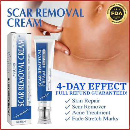 4-Day Scar Removal + 100% Refund If Not Working 🔥 50% off repair cream to smooth out blemishes!🔥