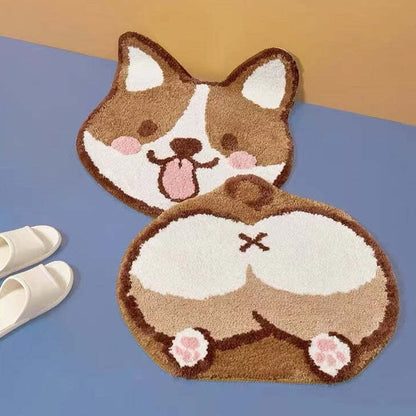 corgi butt rug