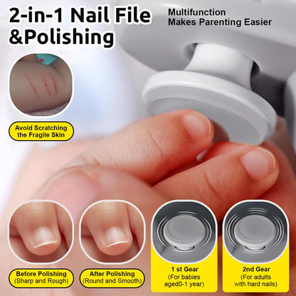 🎁 Hot Sale 50%OFF🔥2 in 1 Automatic Electric Nail Clipper with Polishing