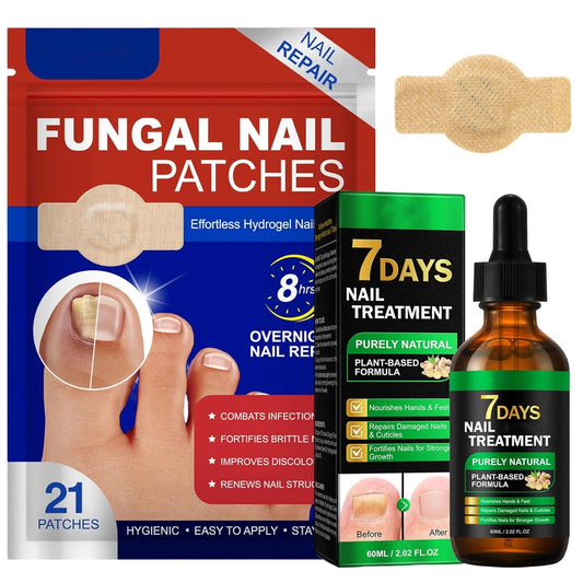 🔥Special offer package-Fungal Nail Patches & Ginger 7 Days Nail Treatment