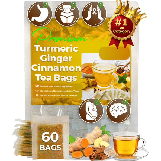 ♨️💯100% Natural Turmeric Ginger Cinnamon Tea