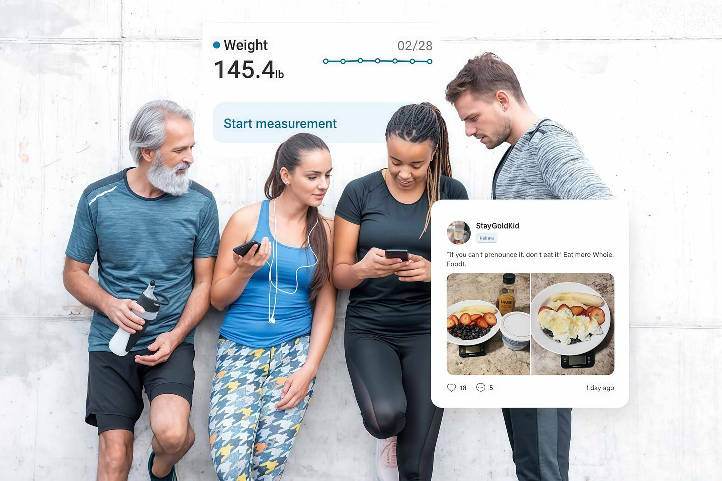 ✨LAST DAY SALE 50% OFF✨Smart Scale with  Bluetooth Weighting Scale Body Fat Monitor and BMI Calculation