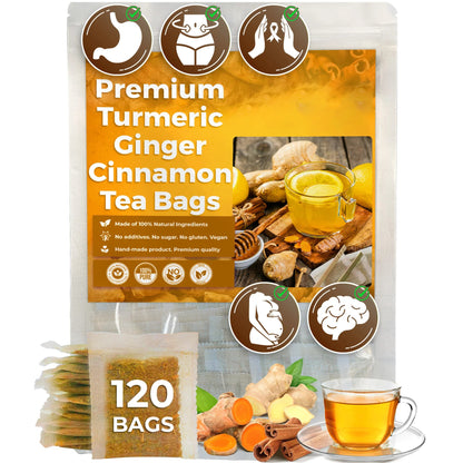 ♨️💯100% Natural Turmeric Ginger Cinnamon Tea
