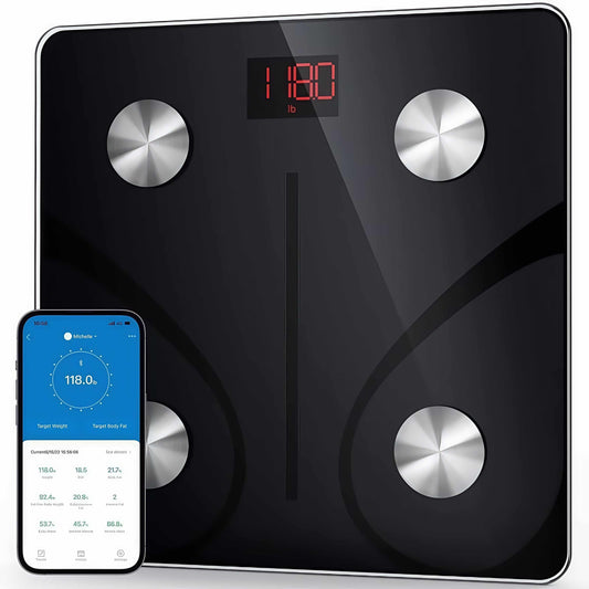 ✨LAST DAY SALE 50% OFF✨Smart Scale with  Bluetooth Weighting Scale Body Fat Monitor and BMI Calculation