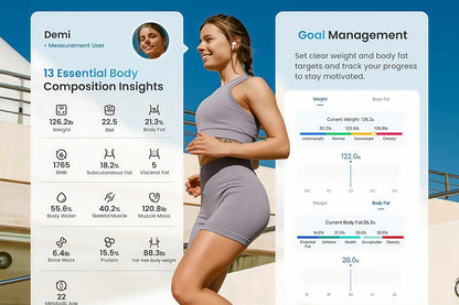 ✨LAST DAY SALE 50% OFF✨Smart Scale with  Bluetooth Weighting Scale Body Fat Monitor and BMI Calculation